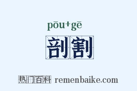 剖割是什么意思的图片